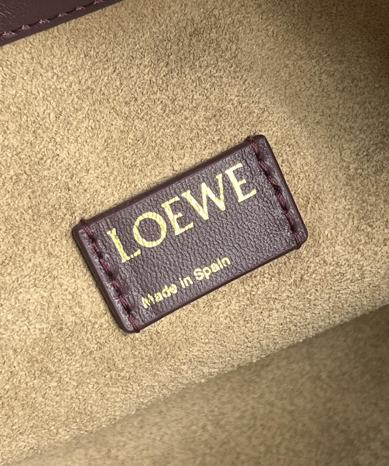 Loewe Medium Flamenco Purse in Mellow Nappa Lambskin Dark Burgundy